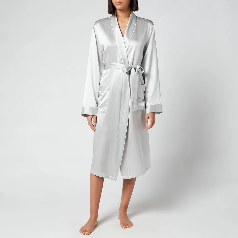 ESPA Home Silk Robe - Moonlight Grey - L/XL Image 1