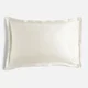 Oxford Edge Silk Pillowcase - Pearl White