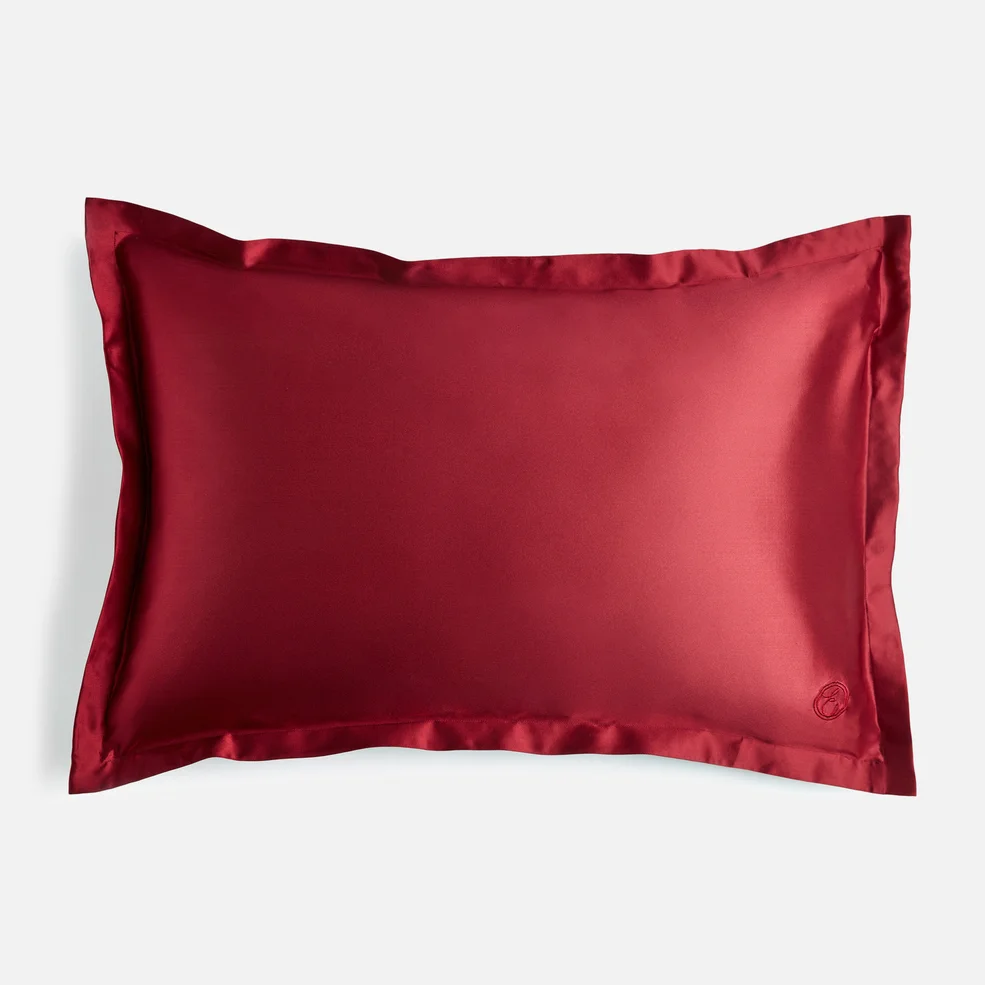 Oxford Edge Silk Pillowcase - Claret Rose Image 1