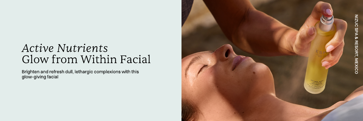Active Nutrients Glow from Within Facial Brighten and refresh dull, lethargic complexions with this glow-giving facial.