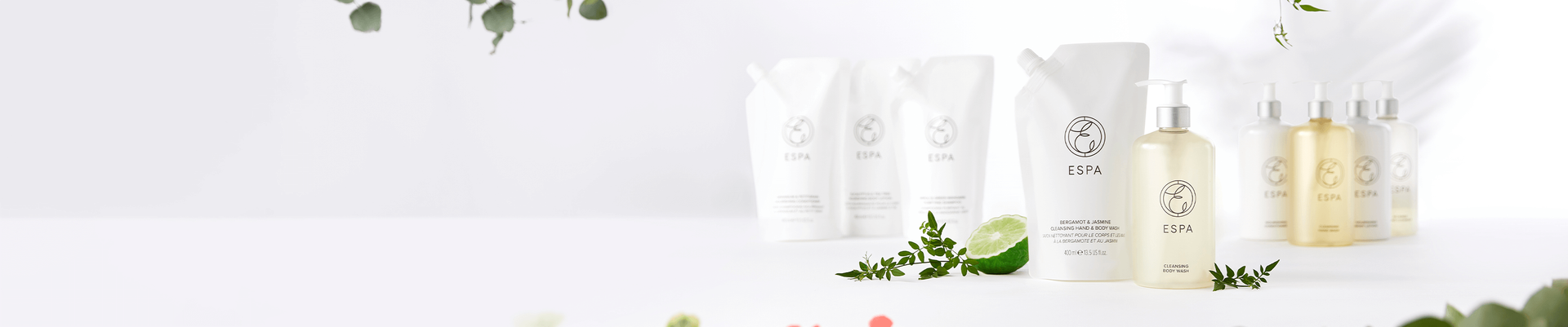 ESPA hand and body wash on white background